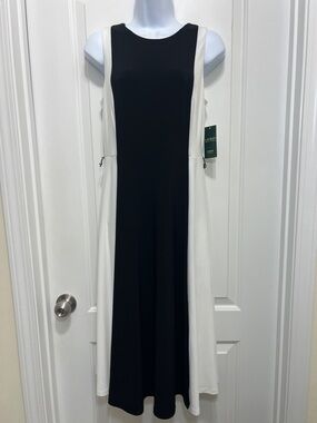 Lauren Ralph Lauren Black & White Midi Dress